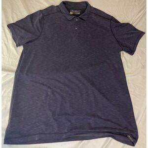 Eddie Bauer Polo Shirt Mens 2XL Blue Active Knit Lightweight Performance Golf
